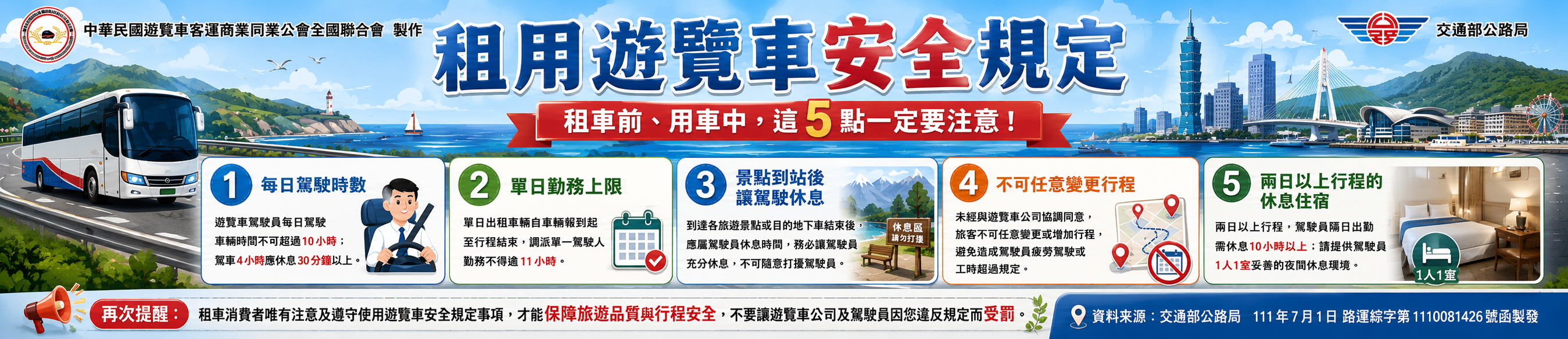 民眾租用遊覽車安全事項說明